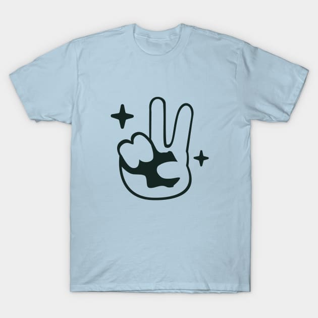 Peace Hand Sign T-Shirt by Urban_Vintage